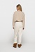 10Days ecru/bruin boat neck top stripes