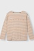 10Days ecru/bruin boat neck top stripes