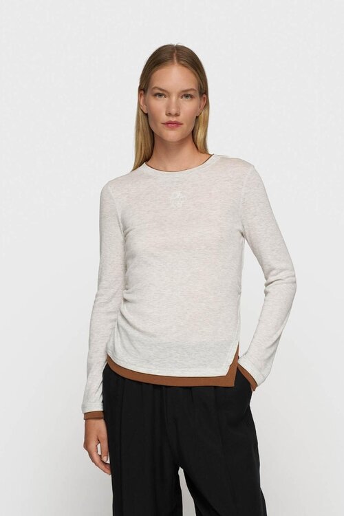 10Days Soft White long sleeve tee rib