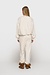 10Days Soft White pleated belt jogger
