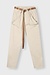 10Days Soft White pleated belt jogger