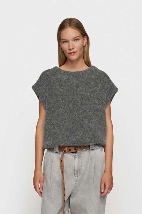10Days Antra Melee ballon hairy knit top