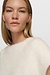 10Days Ecru ballon hairy knit top