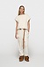 10Days Ecru ballon hairy knit top
