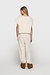 10Days Ecru ballon hairy knit top