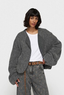 10Days Antra Melee puffy hairy knit bomber
