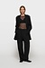 10Days Black mesh long sleeve monogram
