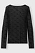 10Days Black mesh long sleeve monogram