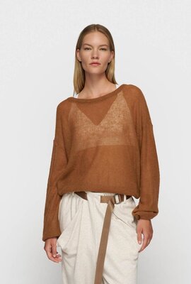 10Days Camel thin knit sweater