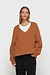 10Days Camel v-neck knit sweater