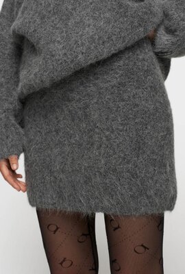 10Days Antra Melee mini hairy knit skirt