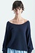 American Vintage Navy Gebreide Trui