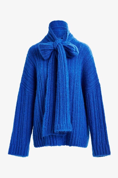 Essentiel Antwerp Blauw Trui met Sjaal