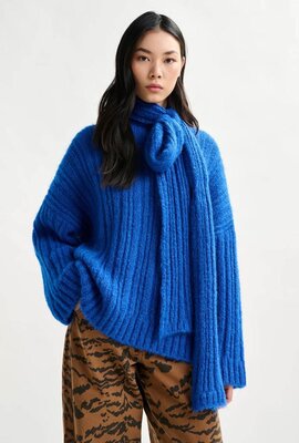 Essentiel Antwerp Blauw Trui met Sjaal