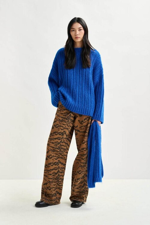 Essentiel Antwerp Blauw Trui met Sjaal