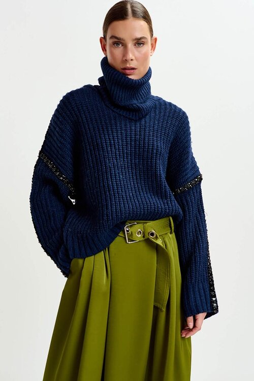 Essentiel Antwerp Indigo Embellished Trui