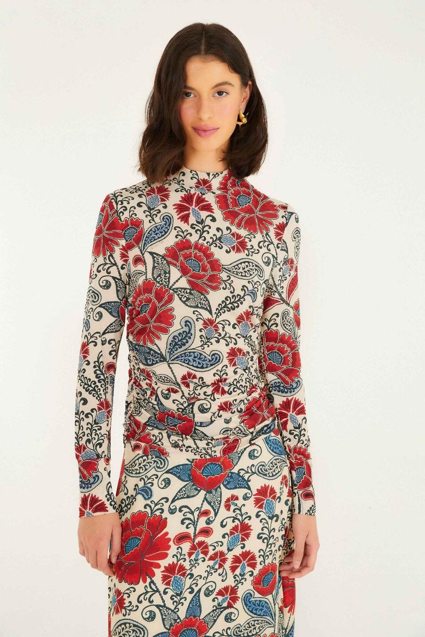 Farm Rio Sand Blouse Francesca - Van Dort Mode