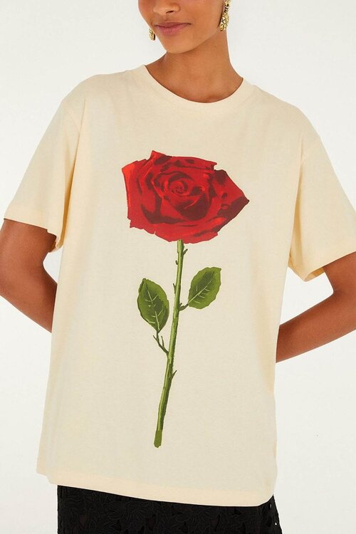 Farm Rio Sand T-shirt Feminist