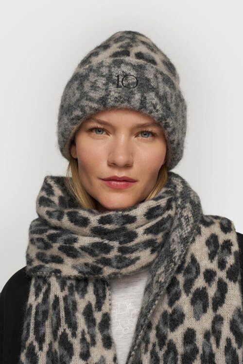 10Days Leopard knit scarf leopard