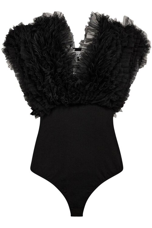 Haute L'Amitie Black New Funky Bodysuit