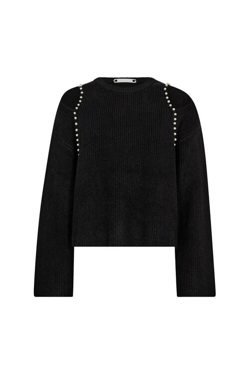 Co'couture Zwarte Row Rib Knit