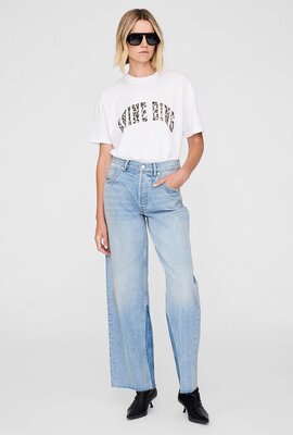 Anine Bing White Walker Tee Leopard