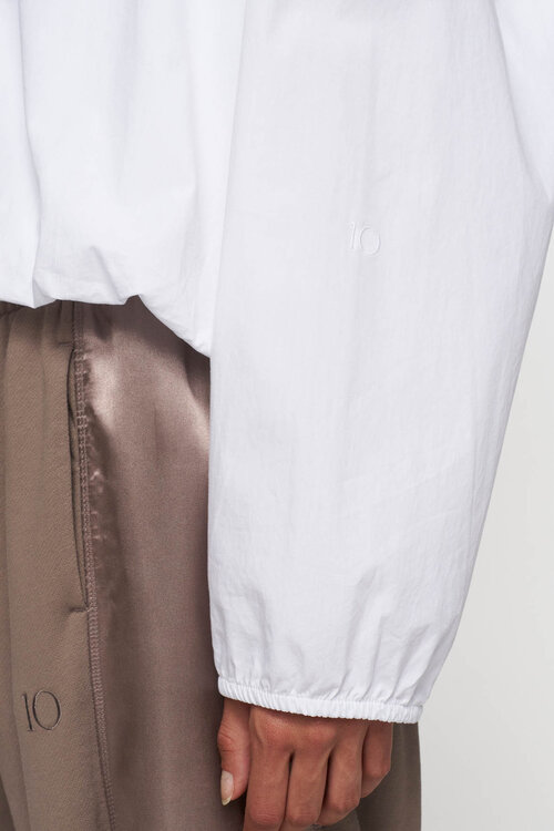 10Days White cropped smoking blouse