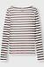 10Days ecru/wine mesh long sleeve stripes