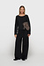 10Days Black western jogger satin