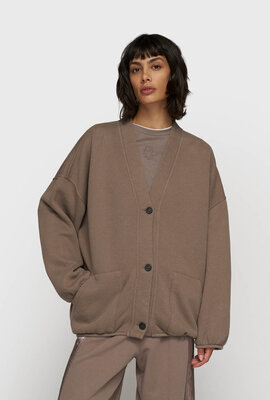 10Days moonrock baseball cardigan fleece