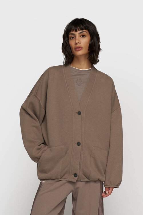 10Days moonrock baseball cardigan fleece
