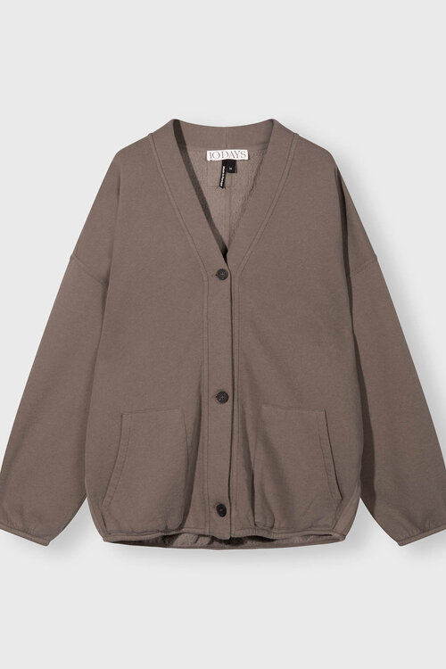 10Days moonrock baseball cardigan fleece