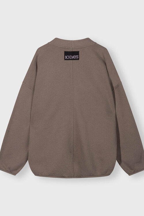 10Days moonrock baseball cardigan fleece