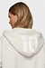 10Days Soft White Melee statement zip hoodie