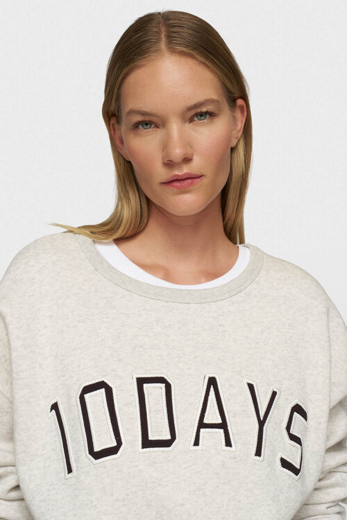 10Days Soft White Melee statement sweater
