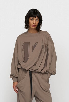 10Days moonrock pleated sweater 10