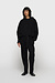 10Days Black pleated balloon hoodie