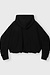 10Days Black pleated balloon hoodie