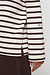 10Days ecru/wine boat neck top stripes