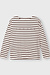 10Days ecru/wine boat neck top stripes