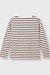 10Days ecru/wine boat neck top stripes