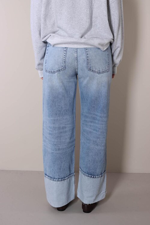 Icon Denim Wide Leg omslag Mid Rise