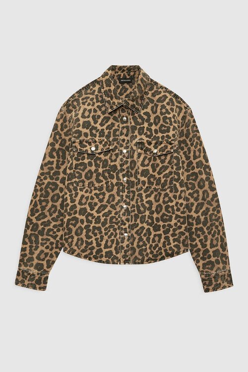 Anine Bing gekleurde Paxton Shirt Leopard