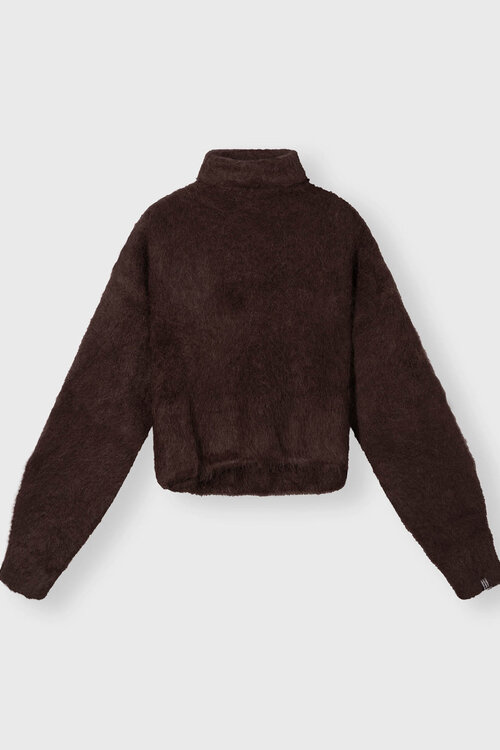10Days deep wine cropped knit turtleneck