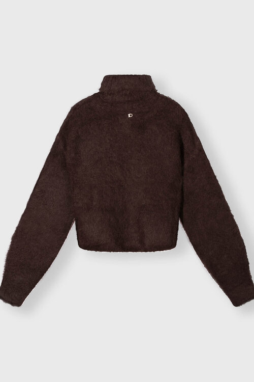 10Days deep wine cropped knit turtleneck