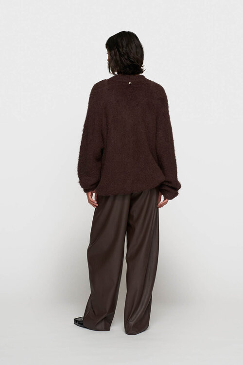 10Days deep wine v-neck knit sweater