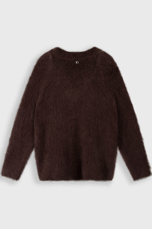 10Days deep wine v-neck knit sweater