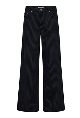Co'couture Black Pin Wide Long Jeans