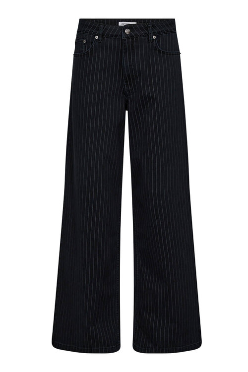 Co'couture Black Pin Wide Long Jeans