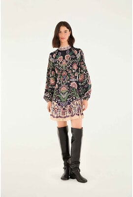 Farm Rio Zwart Mini Jurk